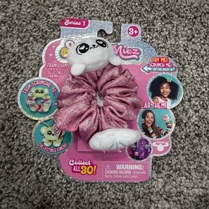 Pink ScrunchMiez Plush Scrunchie